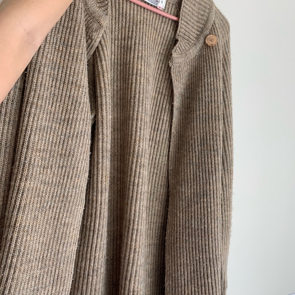 Long drapey tan cardigan